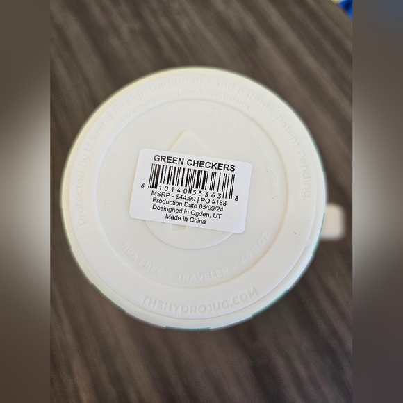 Hydrojug Acta Traveler 40oz Green Checkers - Picture 4 of 6